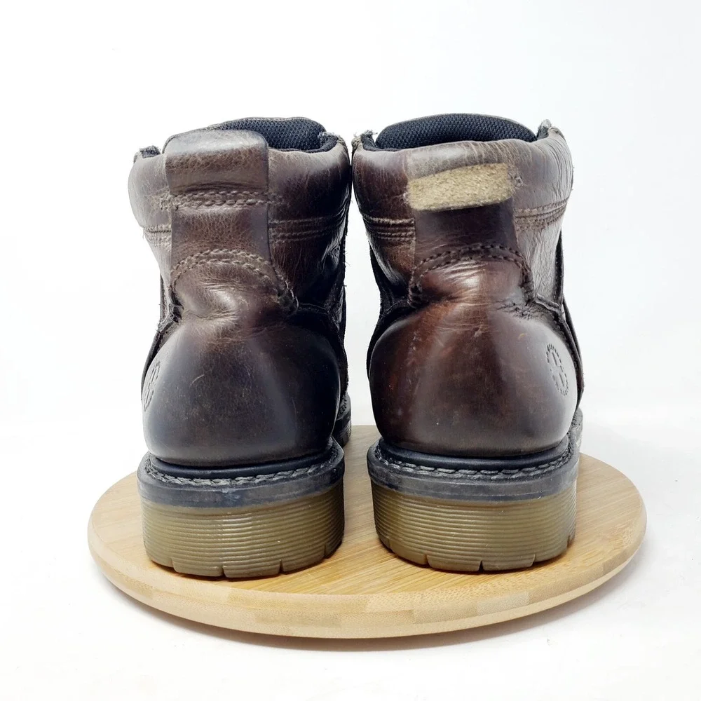 Dr Martens Boots Mens 10 Fynley Brown Lace Up Y2K Grunge Punk‎ Hiker Work Shoes